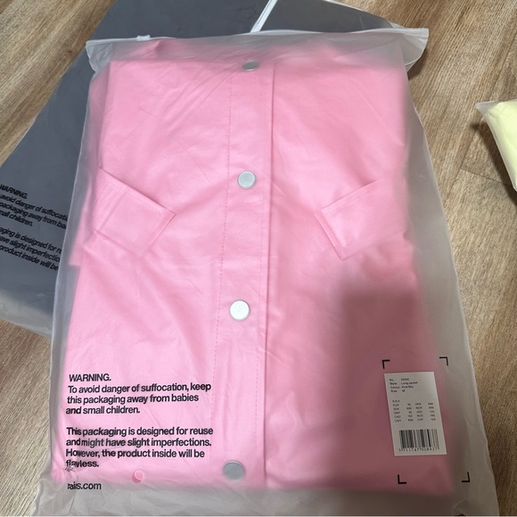 RAINS Long Jacket Pink Sky MEDIUM - Picture 5 of 9